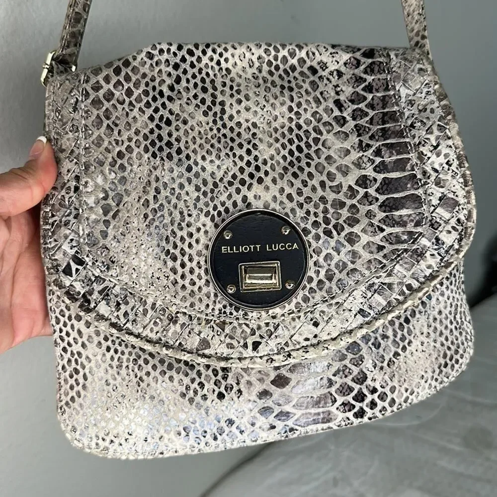 Elliot Luca crossbody snake skin print